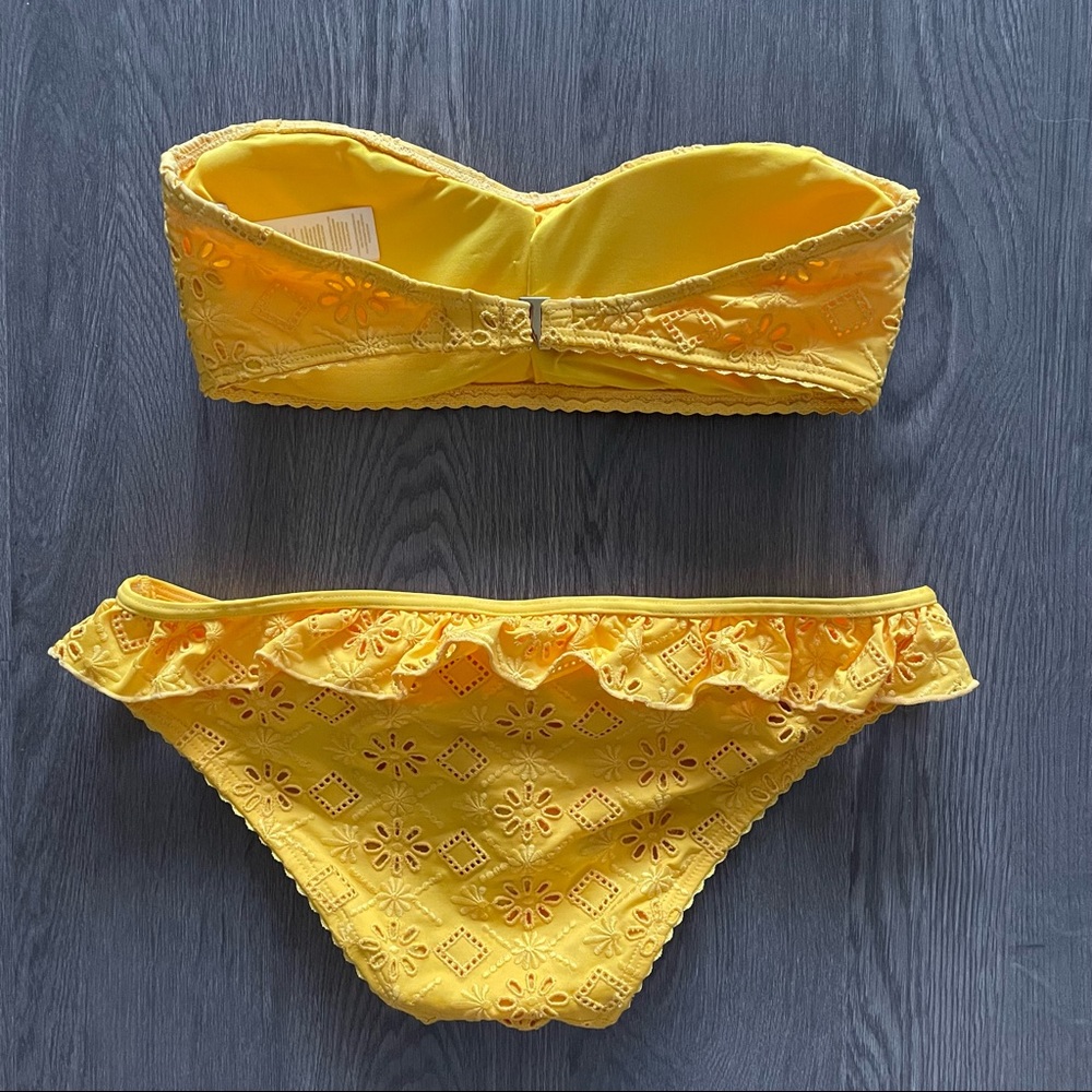 Kate Spade Floral & Eyelet Yellow Bikini Set - Picture 2 of 6